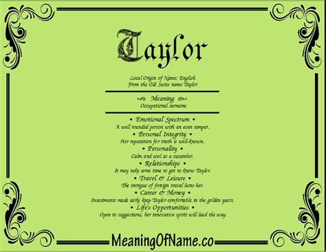 biblical meaning of name taylor.